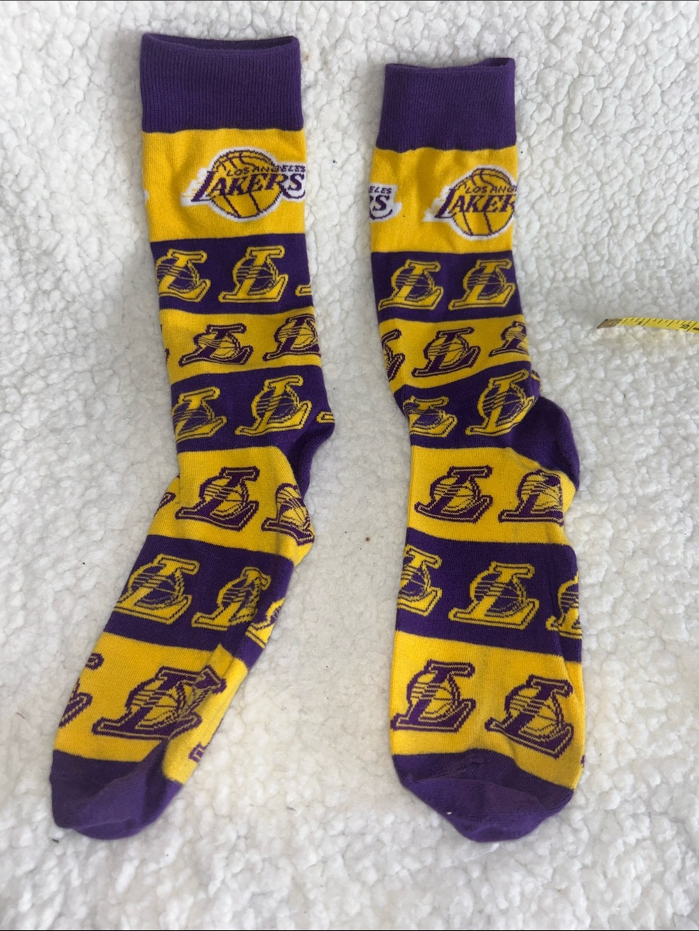 Lakers Purple & Gold Crew Socks - NBA Team Logo